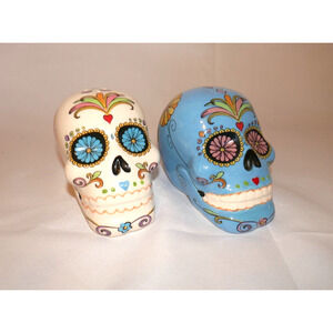 Sugar Skull Day of the Dead Dia de los Muertos Salt and Pepper Shakers